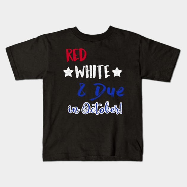 Red White and Due in October Kids T-Shirt by joshp214